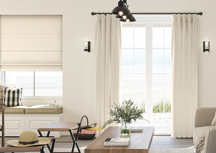 Rolling Hills Velvet, Natural - Made to Measure Curtains - Image 3